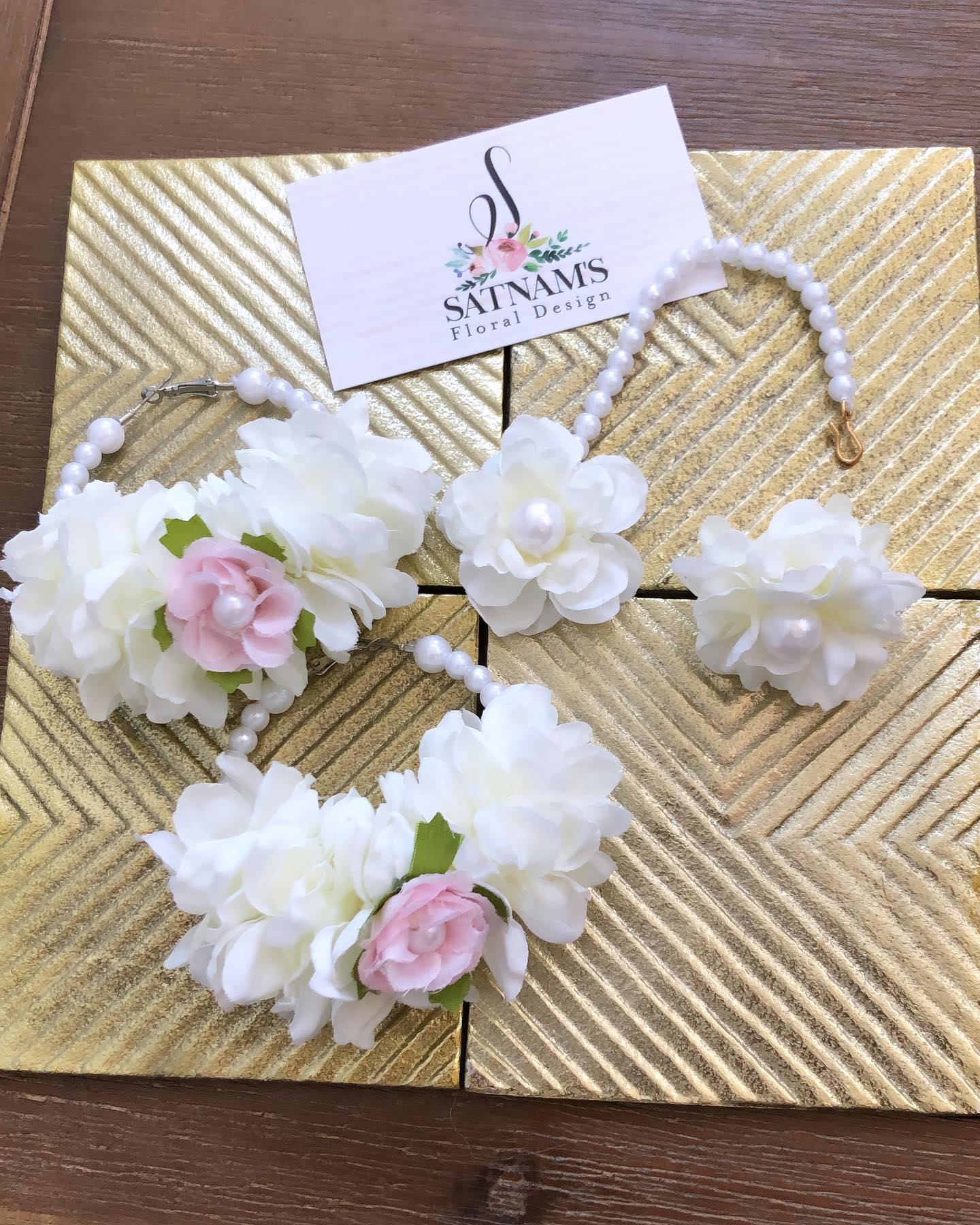 Ceremony floral jewelry set
